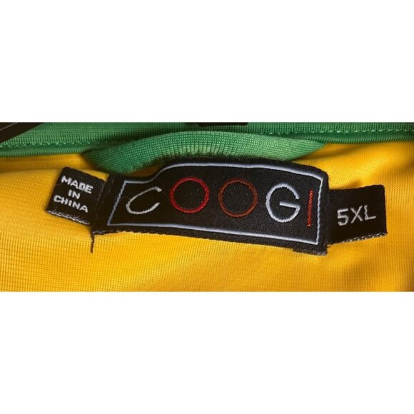 Vintage Coogi Mens 5XL Track Jacket Green & Yellow Striped Full-Zip retro - Picture 6 of 16